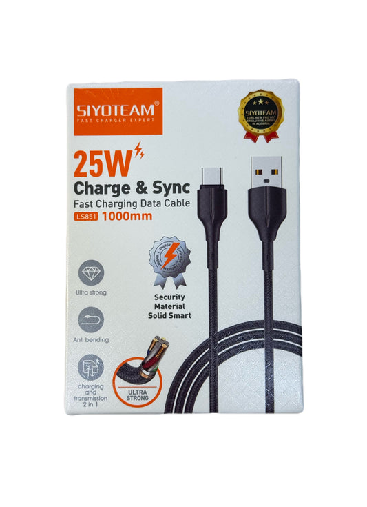Fast Charging Data Cable 25W Type C
