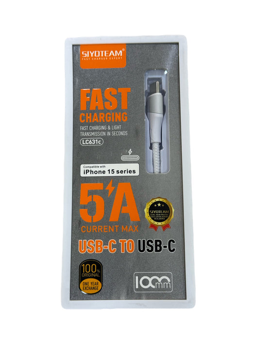 Fast Charging Data Cable 5A Usb-c to Usb-c 1M